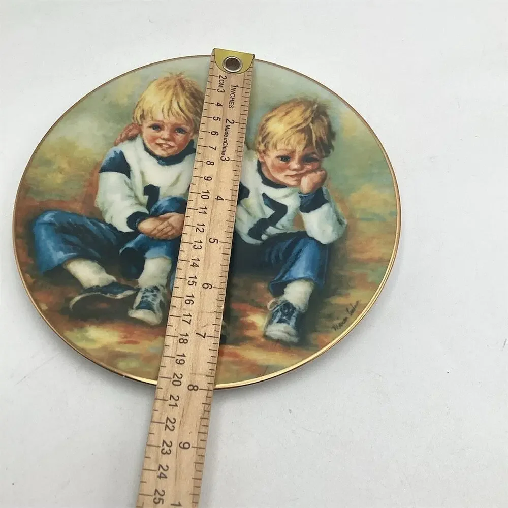 Brantwood Football Brothers Collector Plate Multicolor 8in Vintage 1979‎